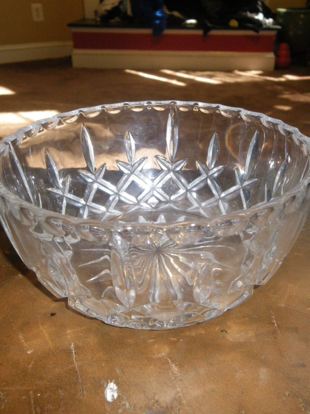 Vintage Small Ornate Crystal Bowl